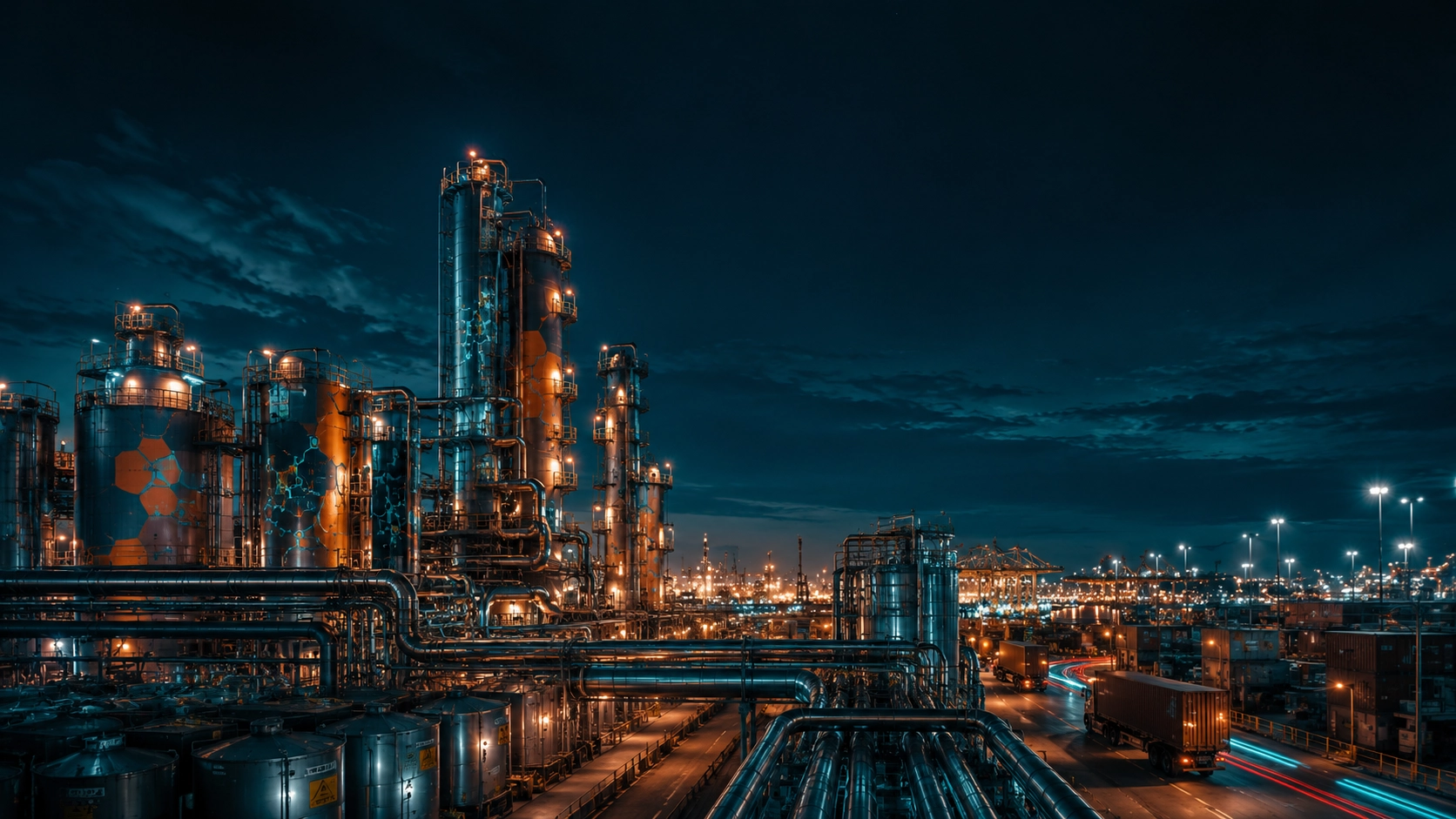 Marchem International Trade — هوية بصرية لشركة استيراد وتصدير كيماويات